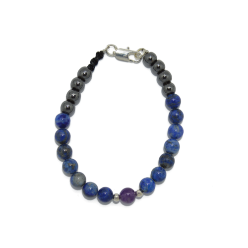Bracelet chaîne – Lapis-Lazuli (6mm)